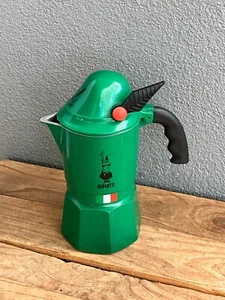 Vintage green Italian Bialetti Moka Alpina stove top coffee maker./9 - Picture 1 of 10