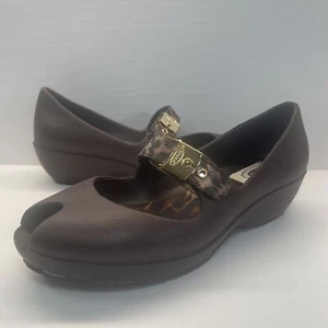 Zapatos para mujer Dr Scholls originales Feel Crazy Good marrón Maryjane de 2"" tacón de cuña 9M - Imagen 1 de 9