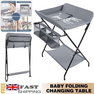 Foldable Baby Changing Table Nursery Bath Mat and Storage with Unit Storage Bags
