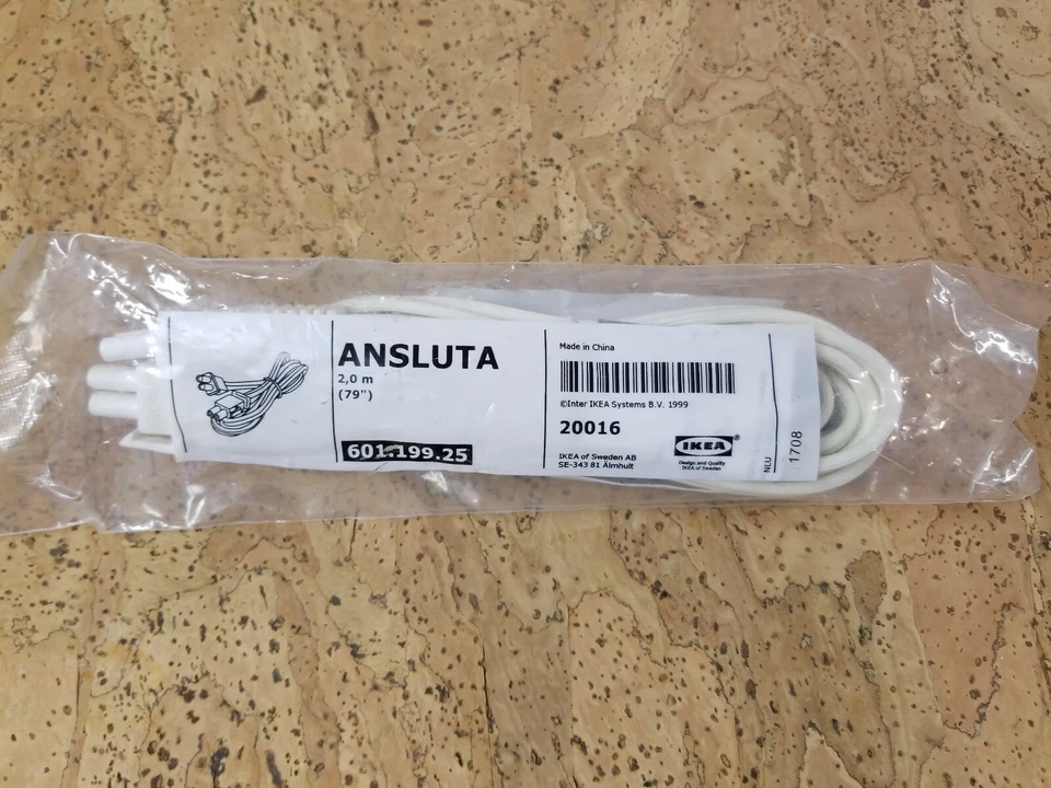 New IKEA ANSLUTA 79" Length Intermediate Connection Cord.  FREE SHIPPING - Image 1 of 4