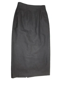 VTG Comme Des Garcons Skirt tricot Pencil Midi Black Wool Blend Lined Japan S - Picture 1 of 9