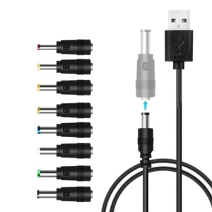Connector Adapter 5.5*2.1 Charging Cord USB Jack USB to DC Power Cable - Imagen 1 de 10