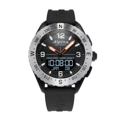 Reloj inteligente Alpina para hombre AlpinerX cuarzo negro correa de goma AL-283LBBO5SAQ6 Foto 1 de 4