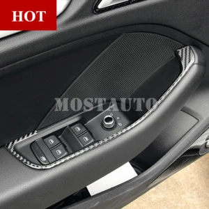 For Audi A3 S3 Carbon Fiber Inner Door Armrest Window Switch Cover 2014-2019 - Picture 1 of 12