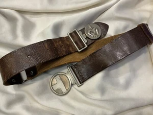 Rare leather Scout belt DJ HJ Pfadfinderbund Rüsthaus Sankt George GES.GESCH OLC - Picture 1 of 10