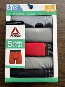Boys Performance Boxer Briefs Reebok Size Large (12/14) 5 Pack - Picture 1 of 8