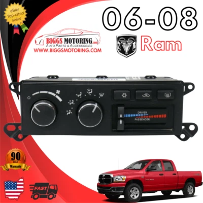 2006-2008 Dodge Ram 1500 2500 3500 aquecedor CA duplo controle climático P55057080AA - Imagem 1 de 4