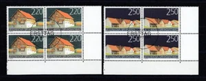 Liechtenstein 1355 - 56 Ortsbildschutz Block of Four Set Oo - Picture 1 of 1