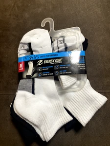 Boys 5-Pack Cushioned Quarter Crew Energy Zone Socks Medium (sock size 7-9) - Picture 1 of 3
