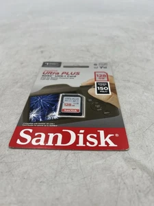 SanDisk - Ultra PLUS 128GB SDXC UHS-I Memory Card New And Sealed - Picture 1 of 2