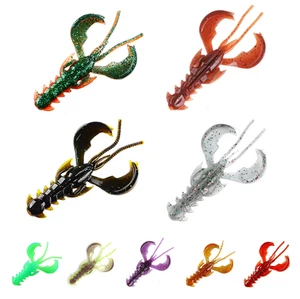 10pcs Soft Fishing Crawfish Lure Lobster Baits Crayfish Shrimp Bait Tackle Perch - Picture 1 of 13