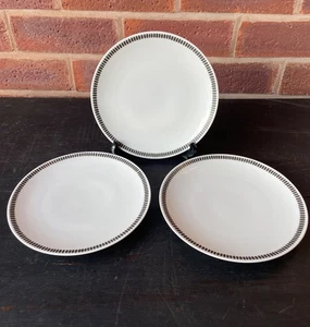 Thomas Germany Onyx Grey Salad, Bread, side plates x 3 UNUSED 17.5cm - Picture 1 of 4