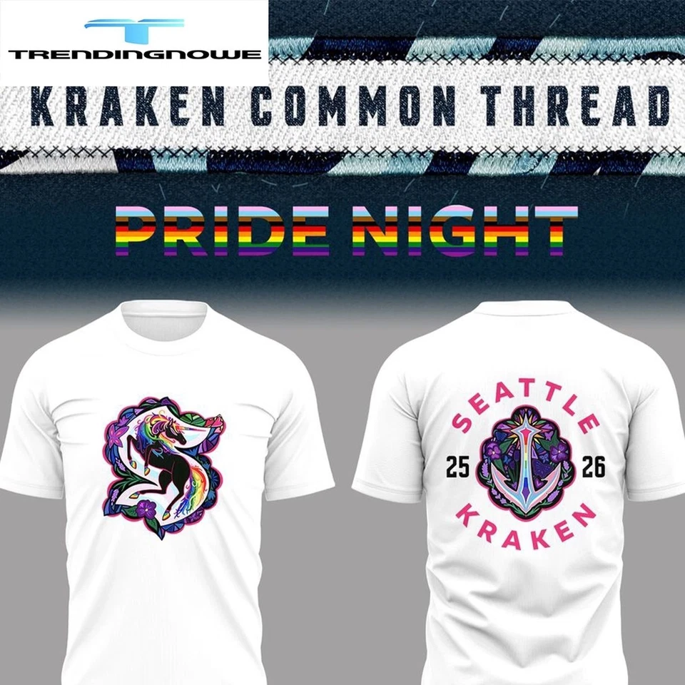 Camiseta Seattle Kraken Pride Night 2025 limitada ropa de hockey personalizada Foto 1 de 2