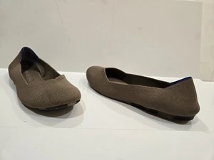 Rothy's abgerundete Zehenpartie flache Schuhe in Portobello Größe 10 - Bild 1 von 7