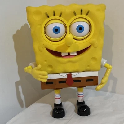 Bob Esponja Pantalones Cuadrados 10" Goma Amigo Esponja Habla Pero Sin Movimiento Ocular Solo Juega Foto 1 de 4