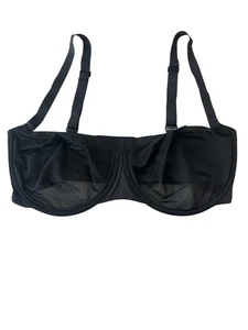 Skims Fits Everybody Bra 36DD Onyx Black Sheer Underwire New - Picture 1 of 4