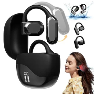 Open Ear Headphones, Earbuds with Ear Hooks, Wireless Earbuds with LED Displa... - Picture 1 of 7
