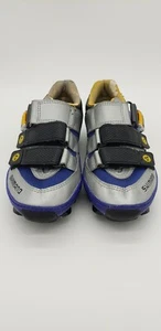 Shimano SPD Model SH-M320 Cycling Shoes Blue Silver Men's Size 4.50 US 37 EURO - Picture 1 of 9