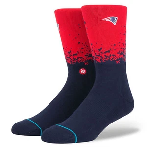 STANCE MEN'S NFL NEW ENGLAND PATRIOTS FADE RED CREW SOCKS - Picture 1 of 3
