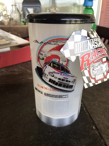 MARK MARTIN #6 TALL NASCAR PLASTIC MUG Made in U.S.A.Racing Mug No Straw Cover