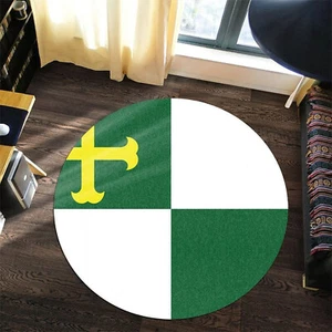Comerio Flagge runder Teppich, afrikanische Teppiche, runde Teppiche für Zuhause CozyHub - Bild 1 von 2