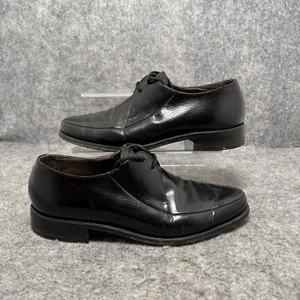 Zapatos Bally Oxford Para Hombre Talla 7.5 E Cuero Negro Italiano Con Cordones Vestido Ala - Imagen 1 de 10
