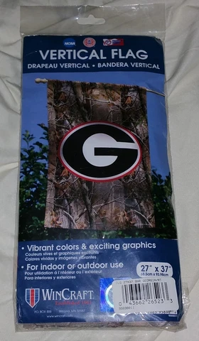 Georgia Bulldogs 27X37 Camo Banner NCAA Wincraft NEW Unopened FREE SHIPPING Cover