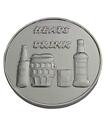 Silver Good Luck, Drinking Smoking Party Coin, Drink Or Puff, Heads or Tails