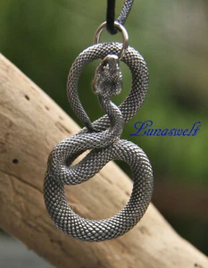 Serpientes Serpientes - Amuleto de acero inoxidable con correa - Imagen 1 de 3