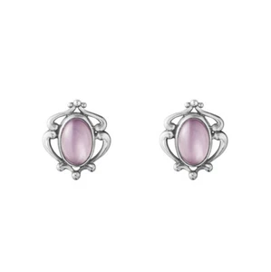 Georg Jensen. Silver Earclips of the Year with Lilac Quartz - Heritage 2019 - Picture 1 of 1