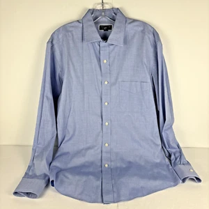 Clubroom Men's Blue 16 34-35 Regular Fit Performance Dress Shirt 100% Cotton - Imagen 1 de 12