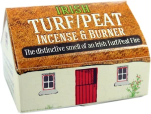 Irish Turf/Peat Incense and 1.5 Inch Sq Burner Plate,Beige, - Picture 1 of 12