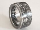 Coin ring 10 DM 50 YEARS GERMAN MARK 925 size 56 to 72 vintage / polished ring