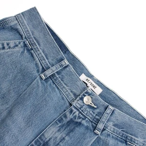 Jeans Re/Done nuovi con etichette taglia 28 US Utility gamba dritta ampia in blu vintage sfumato - Foto 1 di 14