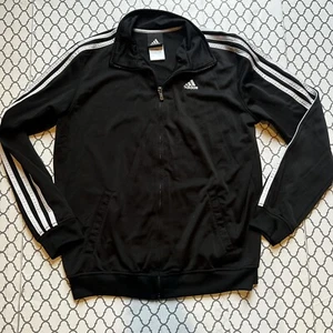 Youth Boys Black Adidas Zipper Up Size 14/16 - Picture 1 of 6