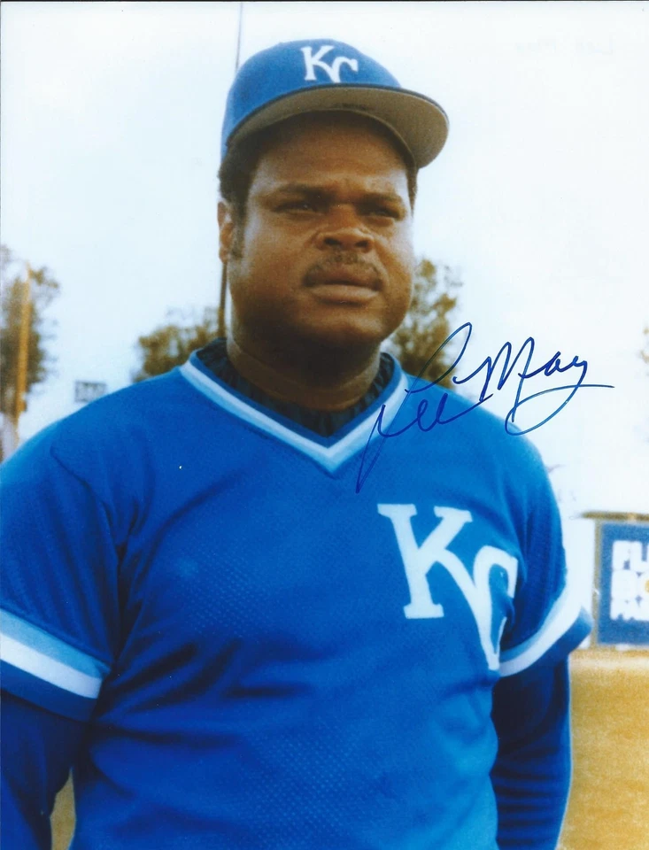 Signed  8x10 LEE MAY Kansas City Royals Autographed photo - COA  - Image 1 of 1