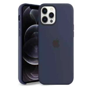 Offizielle Apple iPhone 12 Pro Max Hülle Magsafe Silikon Deep Navy MHLD3ZM/A - Bild 1 von 15