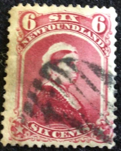 Newfoundland Victoria 6 Cent Rose SG39 Mounted Mint C/V £30.00 in 2018 - Picture 1 of 2