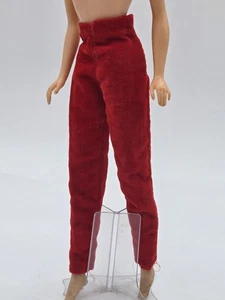 Vintage 1960's Barbie Fashion CLONE Red Velvety Zipper Slacks Tlc - Picture 1 of 13