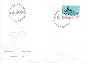 E0059 Switzerland FDC 1966 Swiss Alps - Picture 1 of 2