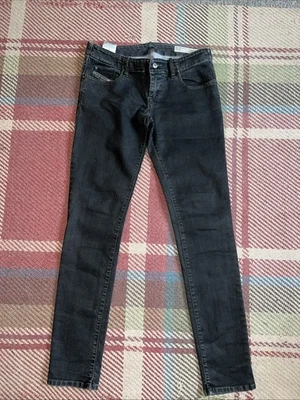 Ladies Diesel Grupee Super Slim Skinny Low Rise Grey Jeans UK 10 W28 L32 - Image 1 of 4