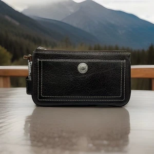 Rare Burgundy Coach Zip Around Wallet Vintage Authentic - Picture 1 of 4