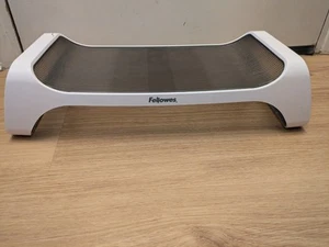 Elevate Your Workspace w/ Fellowes Monitor Stand – White/Gray,Superior Condition - Photo 1/7