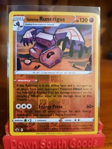 Pokemon Card Galarian Runerigus Reverse Holo Rare 083/198 Chilling Reign TCG - Picture 1 of 1