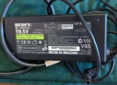 Genuine Sony VGP-AC19V43 19.5V 3.3A AC/DC Power Supply Adapter Laptop Charger  - Image 1 of 2