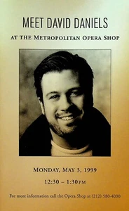 Meet David Daniels at the Metropolitan Opera Shop Ad Flyer 1999 - Picture 1 of 1