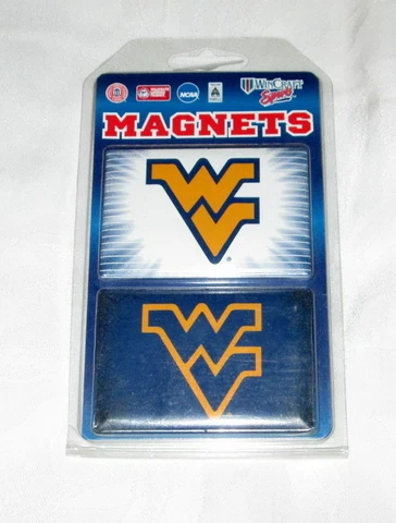 WEST VIRGINIA MOUNTAINEERS 2-PACK MAGNET SET #04 - NEW Cover