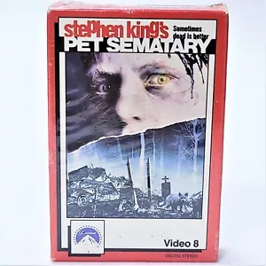 PET SEMETARY 1989 VIDEO 8 HORROR MOVIE STEREO NEW SEALED RARE STEPHEN KING - Foto 1 di 6