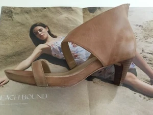 Leon Max Brown Leather Pump/Sandal: Very Good Pre-Loved Condition: Women’s 9M - Picture 1 of 7