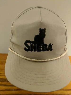 Vintage Sheba Black Cat Speedway Gray Baseball Hat Cap Unique Adjuster Rare - Image 1 of 4